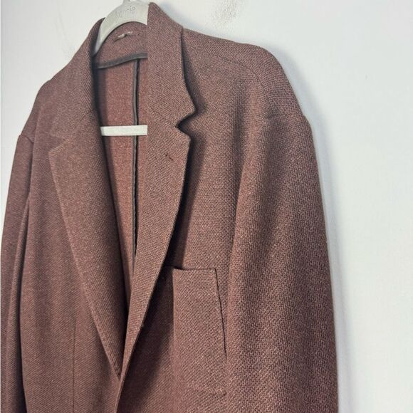 CANALI | NEW Dark Brown Double Button Knit Sport Coat Blazer Men’s Size 44R - Picture 3 of 11